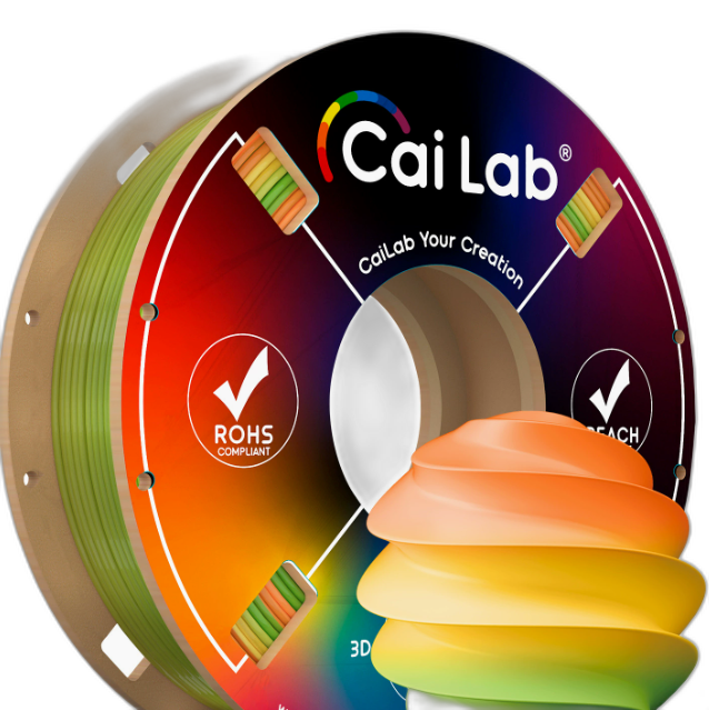 Caiduowu 30PrintingFlament PlaSlk Rainbow Sertes 1.7smm Multi-Color High- Speed Pinting Flament Adaptaton SUNFLOWER RB001