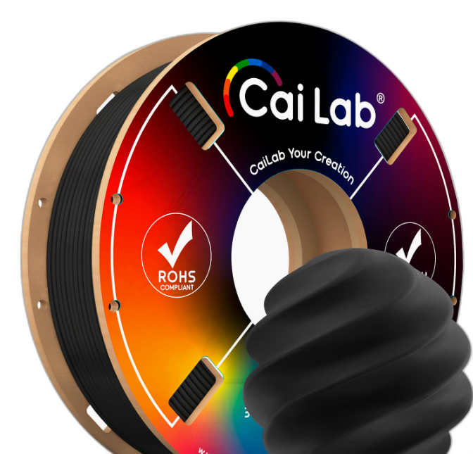 Caiduowu Pla Matte Texture 1.75mm 1kg 3D Pinting FlamentAdaptedto Tuozhu Chuangsiang 3D Pinting Flament BLACK MT419