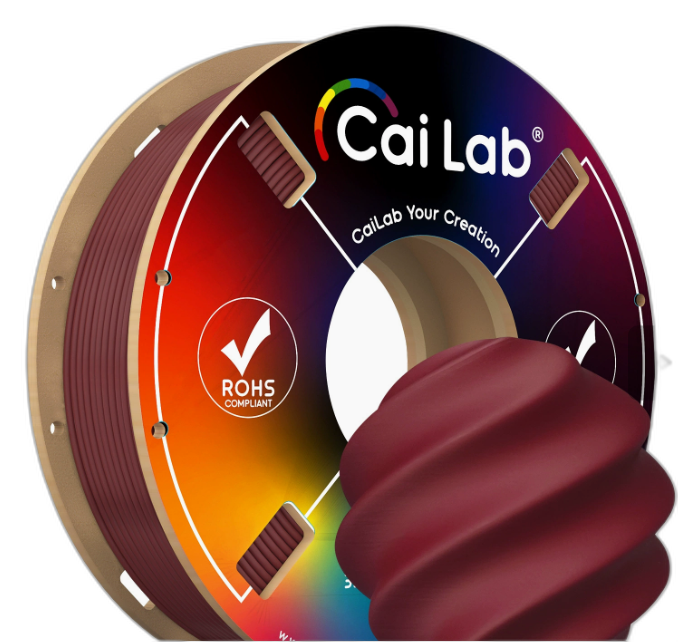 Caiduowu Pla Matte Texture 1.75mm 1kg 3D Pinting FlamentAdaptedto Tuozhu Chuangsiang 3D Pinting Flament ENCORE RED MT7622